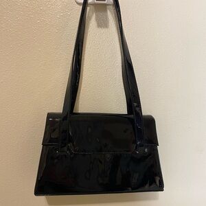 Frenchy  of California Elegant Black Patent  leather Women's Handbag